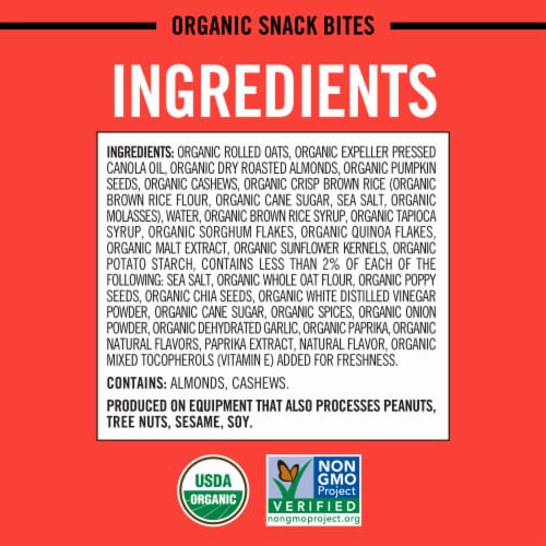 Dave's Killer Bread Bold Buffalo Organic Snack Bites, Buffalo Flavored Organic Snacks Perspective: top