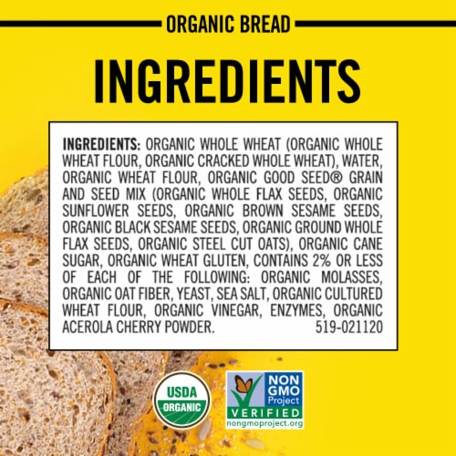Dave's Killer Bread Organic Good Seed Whole Grain Bread Perspective: top