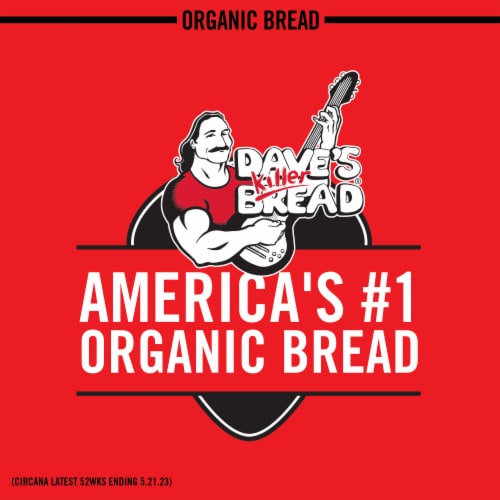 Dave's Killer Bread Sprouted Thin-Slided Organic Whole Grain Bread Perspective: top