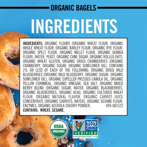 Dave’s Killer Bread Boomin’ Berry Organic Bagels Perspective: top