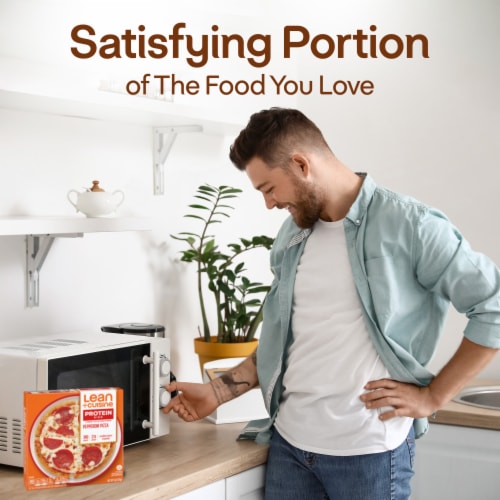 Lean Cuisine Features Pepperoni Frozen Pizza Perspective: top