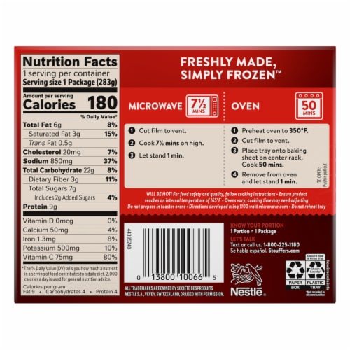 Stouffer’s Stuffed Pepper Frozen Dinner Perspective: top