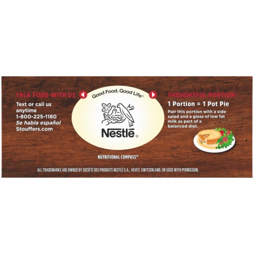 Stouffer's White Meat Chicken Pot Pie Frozen Meal Perspective: top