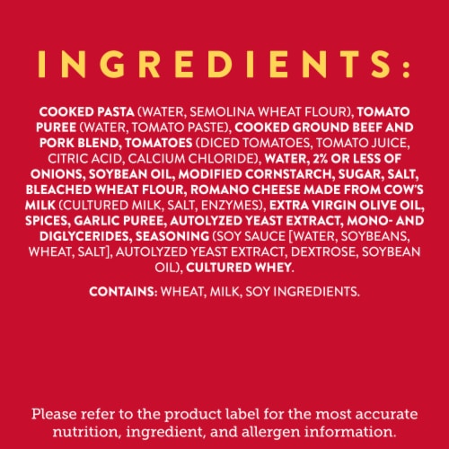 Stouffer's® Spaghetti with Meat Sauce Frozen Meal Perspective: top