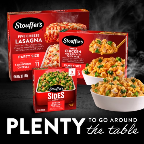 Stouffer's Family Size Chicken & Broccoli Pasta Bake Frozen Meal Perspective: top