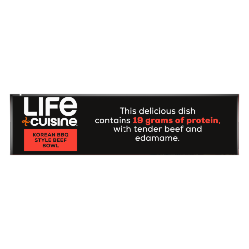 Life Cuisine Korean Style BBQ Beef Bowl Frozen Meal Perspective: top