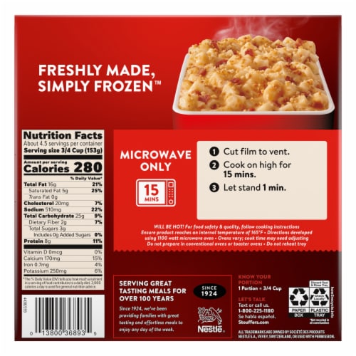 Stouffer's Cheddar Bacon Potatoes Frozen Side Dish Perspective: top