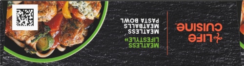 Life Cuisine™ Meatless Meatballs Pasta Bowl Frozen Meal Perspective: top