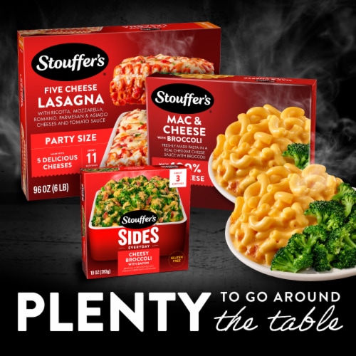 Stouffer's Macaroni and Cheese with Broccoli Frozen Meal Perspective: top