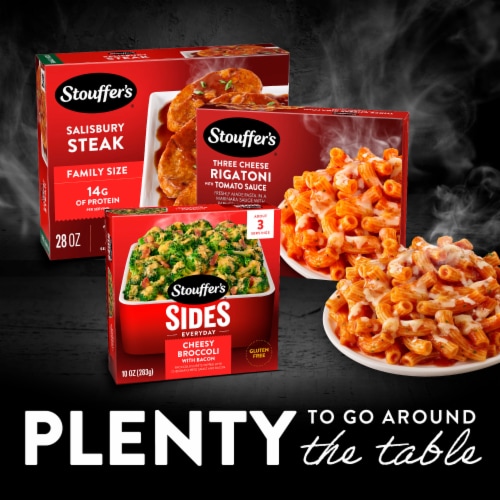 Stouffer’s Three Cheese Pasta Single Serve Frozen Rigatoni Pasta Easy Meals Perspective: top
