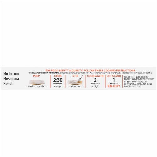 Lean Cuisine® Features Mushroom Mezzaluna Ravioli Frozen Meal Perspective: top