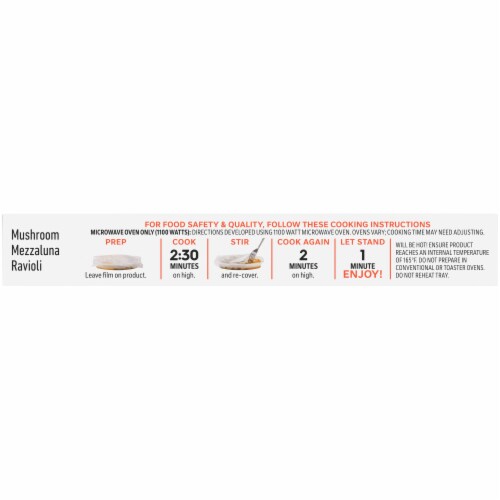 Lean Cuisine® Features Mushroom Mezzaluna Ravioli Frozen Meal Perspective: top