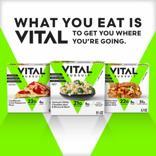 Vital Pursuit Cauliflower Crust Chicken Bacon Ranch Piada High Protein Meal Air Fryer Ready Perspective: top