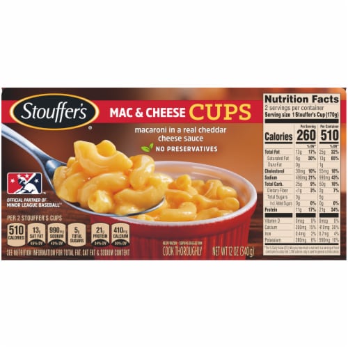 Stouffer's® Mac & Cheese Cups Frozen Meal Perspective: top
