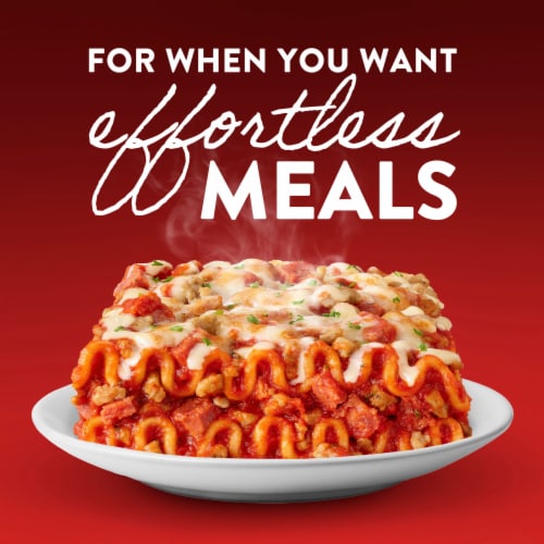 Stouffer's Meat Lovers Lasagna Frozen Meal Perspective: top