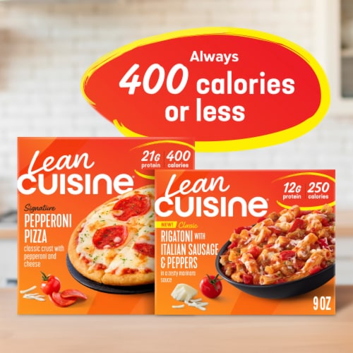 Lean Cuisine Rigatoni with Italian Sausage and Peppers Frozen Lunch Frozen Meals Perspective: top