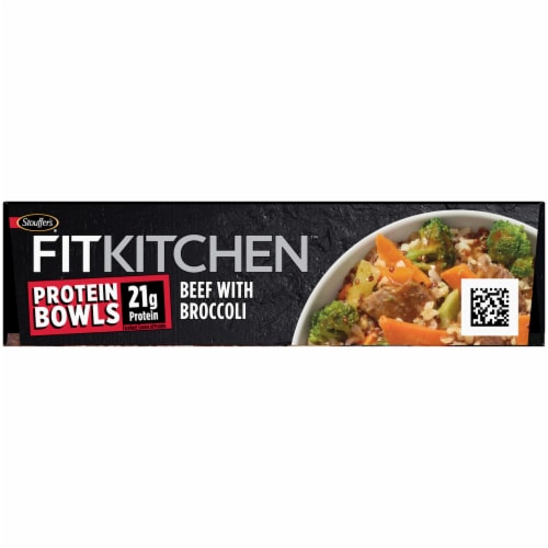Stouffer's Fit Kitchen Beef with Broccoli Protein Bowl Frozen Meal Perspective: top