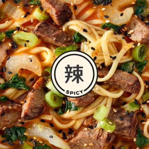 Mings Spicy Beef Ramen Perspective: top