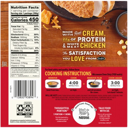 Stouffer's Bowl-Fulls Fried Chicken & Mashed Potatoes Frozen Meal Perspective: top