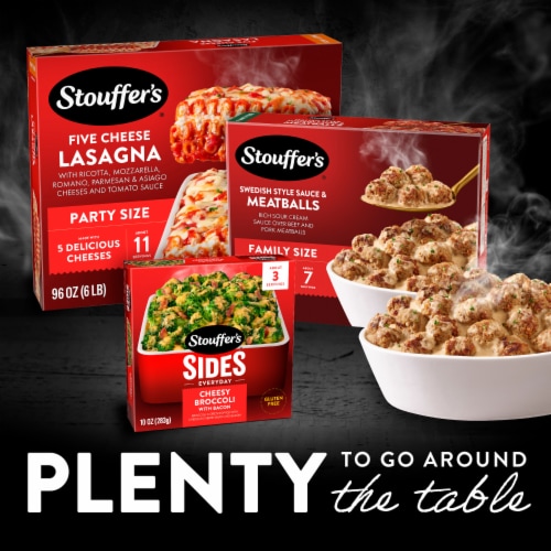 Stouffer’s Swedish Style Sauce & Meatballs Family Size Frozen Meatballs Perspective: top