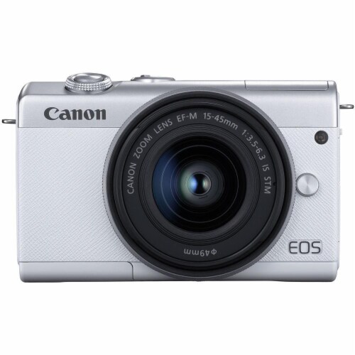 Canon Eos M200 Mirrorless Digital Camera With 15-45mm Lens White Perspective: top