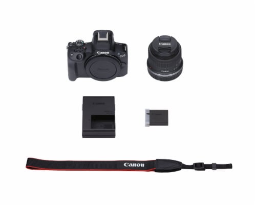 Canon EOS STM Lens Kit Mirrorless Camera- Black Perspective: top