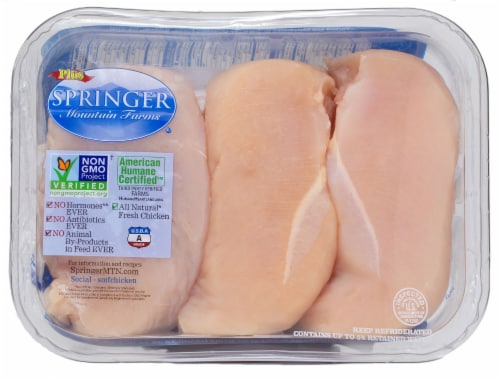 Springer Mountain Farms Boneless Skinless Fresh Chicken Breast Perspective: top