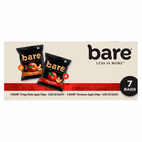 Bare® Baked Crunchy™ Apple Chips Snack Pack Perspective: top