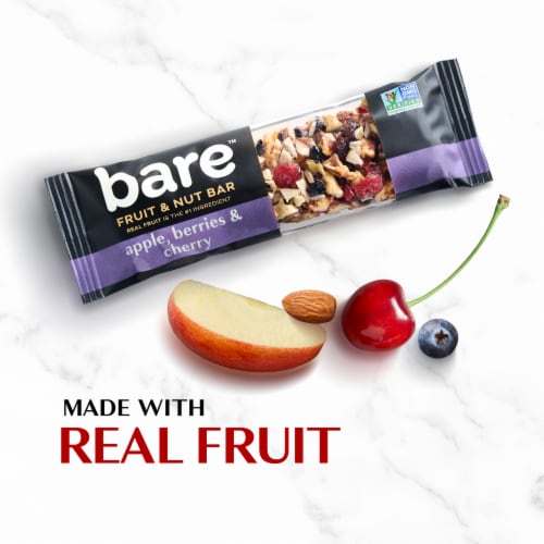 Bare® Apple Berries & Cherry Fruit and Nut Bars Perspective: top