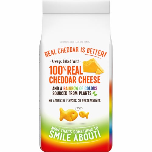Pepperidge Farm Goldfish Baked With Whole Grain Colors Cheddar Crackers Perspective: top