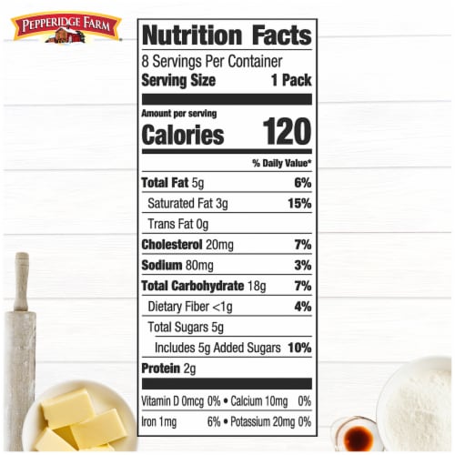 Pepperidge Farm® Chessmen® Butter Cookies Multipack, 8 Packs, 3 Cookies per Pack Perspective: top