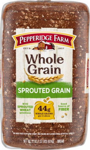 Pepperidge Farm Soft Sprouted Whole Grain Bread Perspective: top