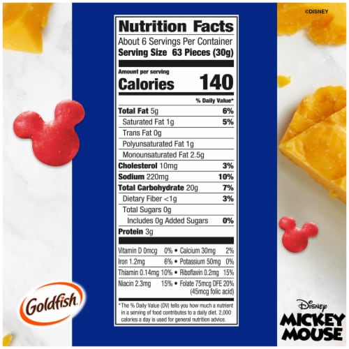Goldfish® Special Edition Disney Mickey Mouse Cheddar Baked Snack Crackers Perspective: top