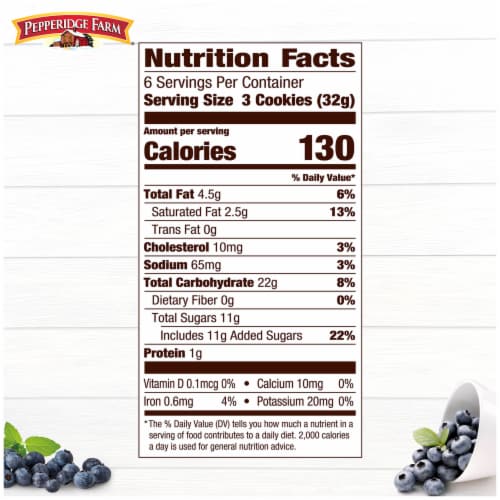 Pepperidge Farm Verona Blueberry Thumbprint Cookies Perspective: top