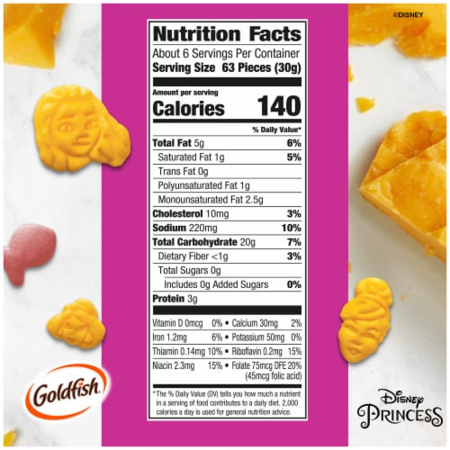 Goldfish® Special Edition Disney Princess Cheddar Baked Snack Crackers Perspective: top