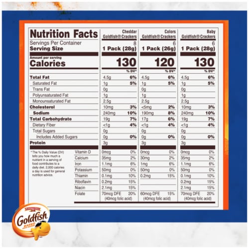 Goldfish® Family Faves Cheese Crackers Variety Pack Perspective: top