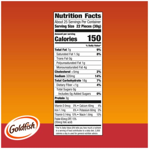Goldfish Mega Bites, Sharp Cheddar Crackers, 26.7 Oz Carton Perspective: top