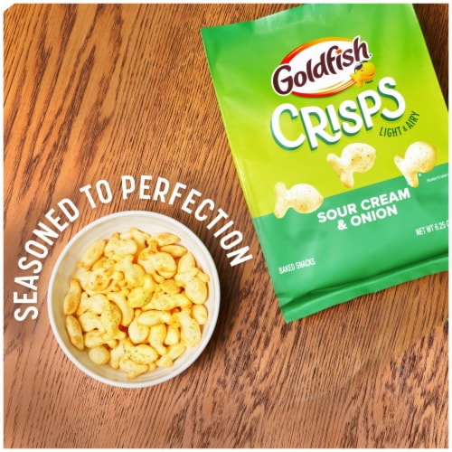 Goldfish® Crisps Sour Cream & Onion Crisps Crackers Perspective: top