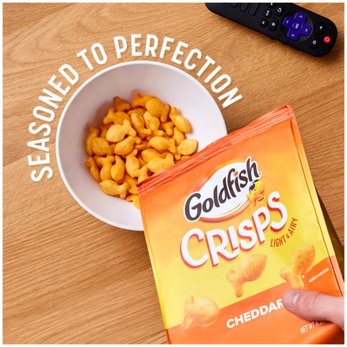 Goldfish® Crisps Cheddar Cheese Crisps Crackers Perspective: top