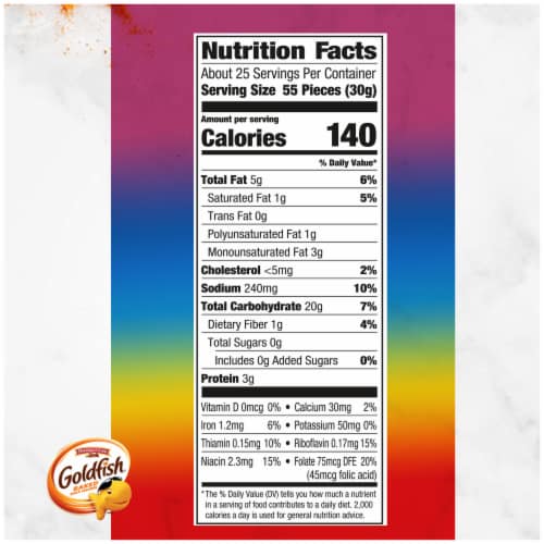 Pepperridge Farm® Goldfish® Cheddar Cheese Colors Crackers Perspective: top