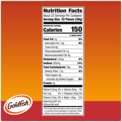 Goldfish® Mega Bites Sharp Cheddar Crackers Perspective: top