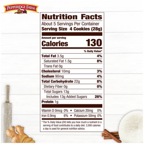 Pepperidge Farm Gingerman Cookies Ginger Cookies Perspective: top