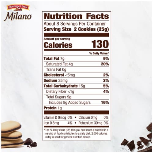 Pepperidge Farm® Milano® Raspberry Chocolate Sandwich Cookies Perspective: top