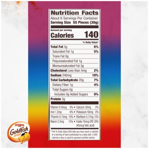 Goldfish® Colors Cheddar Cheese Crackers Perspective: top