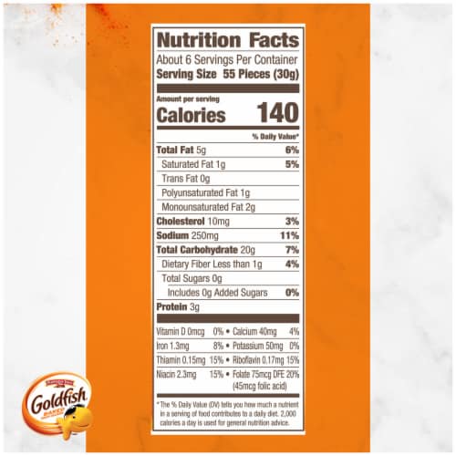 Goldfish Cheddar Cheese Crackers Perspective: top