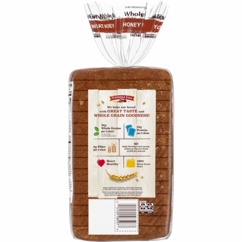 Pepperidge Farm Whole Grain Honey Wheat Bread Perspective: top