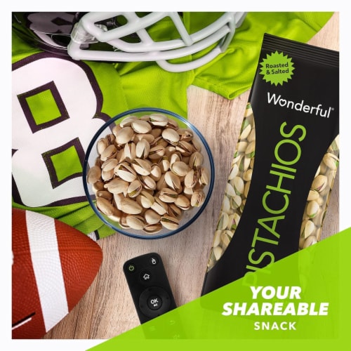 Wonderful Pistachios, In Shell Roasted & Salted Nuts, 24 Ounce Bag Perspective: top