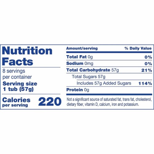 Parade Cotton Candy, 8-2oz. Tubs Perspective: top