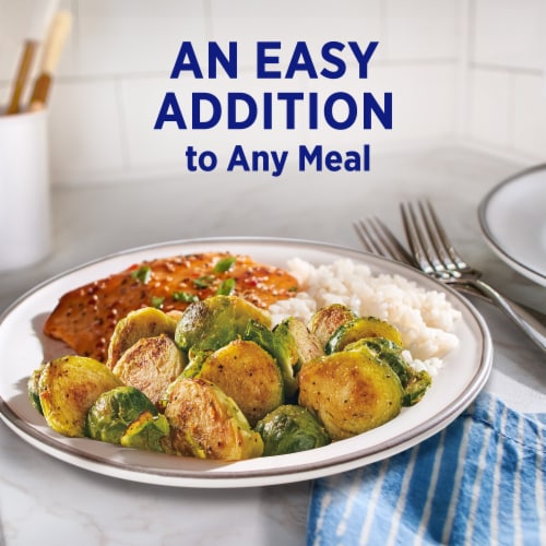 Birds Eye Microwave Roasters Halved Brussels Sprouts Frozen Vegetable Perspective: top
