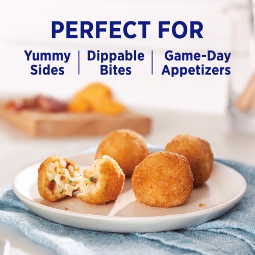 Birds Eye Bacon Cheddar Loaded Cauliflower Bites Frozen Snacks Perspective: top